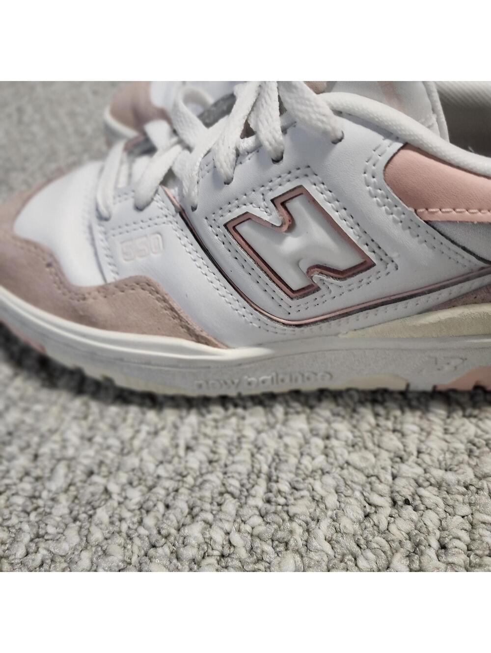 New Balance 550 White and Pink Women's Sneakers Size 6 Lace Up - Picture 8 of 14